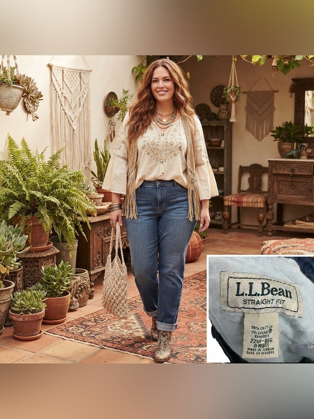 L.L. Bean Plus Size 22W Straight Leg Denim Jeans Dark Wash Classic Fit